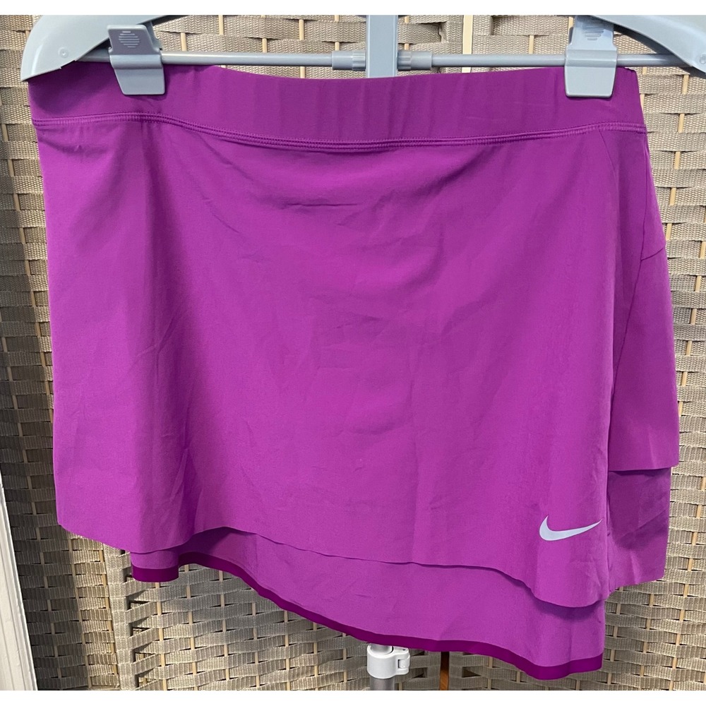 Nike Golf Tour Performance Dri-FIT Skort Purple Magenta Tiered Laser Cut Large